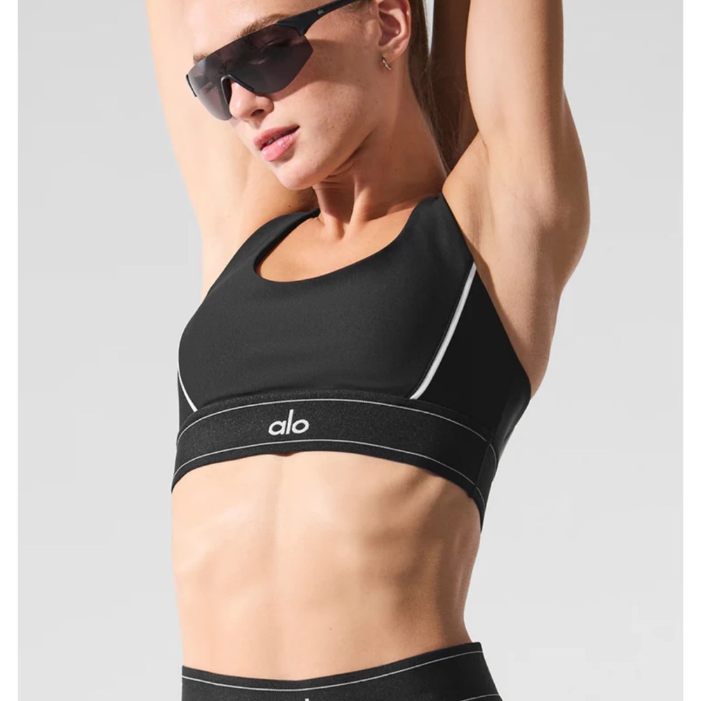 ALO Yoga Black and White Sports Bra